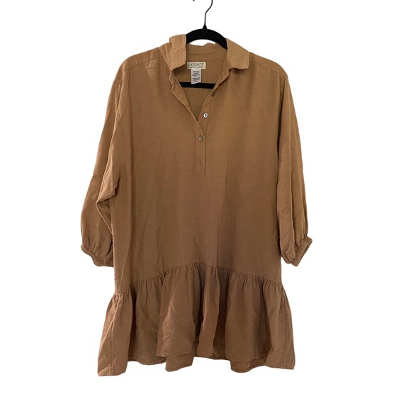 L Space Linen Cotton Blend Tier Newport Dress sz Small - Picture 1 of 8